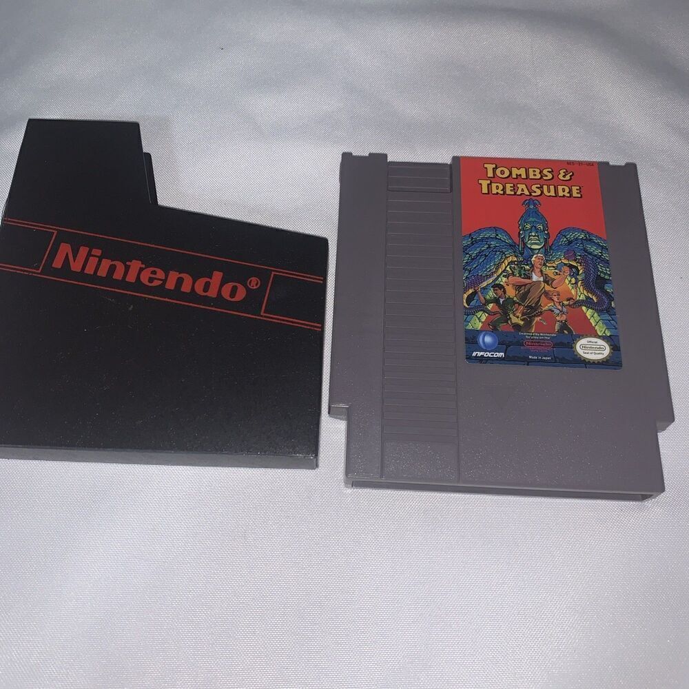 Vintage Video Game Tombs & Treasure (Nintendo NES 1991) Authentic Collectible
